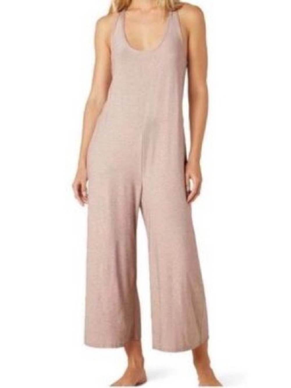 Beyond Yoga Featherweight Hang Loose Jumpsuit 23” in Dusty Rose Small